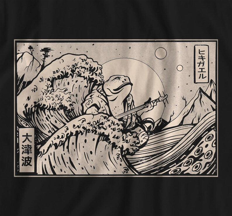 Japanese Toad Wave Aesthetic T-shirt