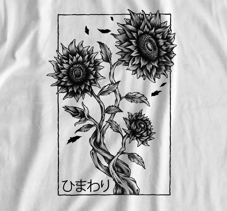 Japanese Sunflower Aesthetic T-shirt